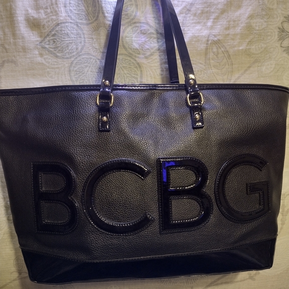 BCBG Black Tote Bag - Picture 1 of 8